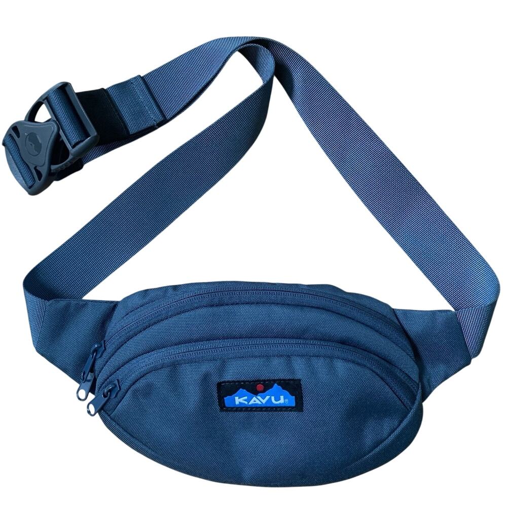 KAVU SPECTATOR Waist Pack Belt Bag 9” x 5” Dark Teal Blue Fanny Pack 2025 EUC